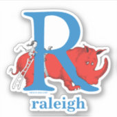 Dr. Seuss's ABC: Letter R - White Add Your Name Aufkleber (Vorderseite)
