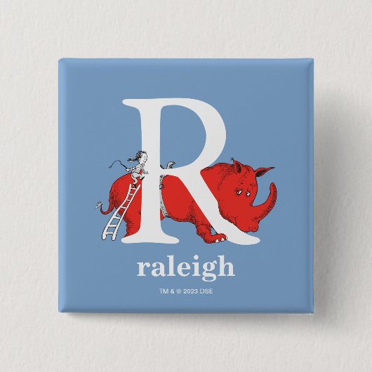 Dr. Seuss's ABC: Letter R - White Add Your Name Button (Vorderseite)