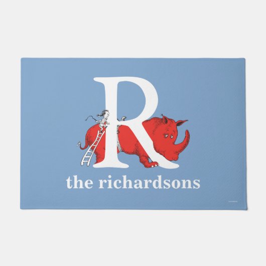 Dr. Seuss's ABC: Letter R - White Add Your Name Fußmatte (Vorderseite)
