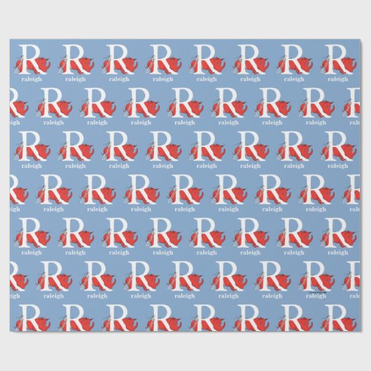 Dr. Seuss's ABC: Letter R - White Add Your Name Geschenkpapier (Flach)