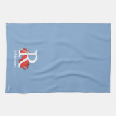 Dr. Seuss's ABC: Letter R - White Add Your Name Geschirrtuch (Horizontal)