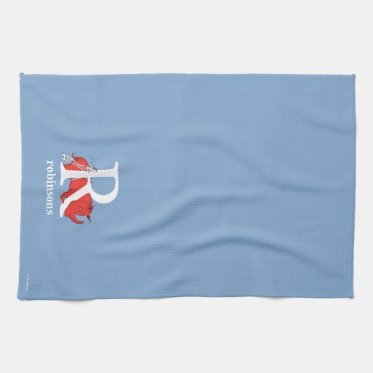 Dr. Seuss's ABC: Letter R - White Add Your Name Geschirrtuch (Horizontal)