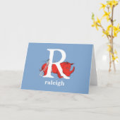 Dr. Seuss's ABC: Letter R - White Add Your Name Karte (Gelbe Blume)