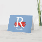 Dr. Seuss's ABC: Letter R - White Add Your Name Karte (Vorderseite)