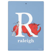 Dr. Seuss's ABC: Letter R - White Add Your Name Klemmbrett (Rückseite)