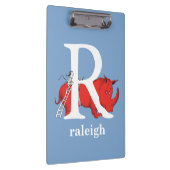 Dr. Seuss's ABC: Letter R - White Add Your Name Klemmbrett (Rechts)