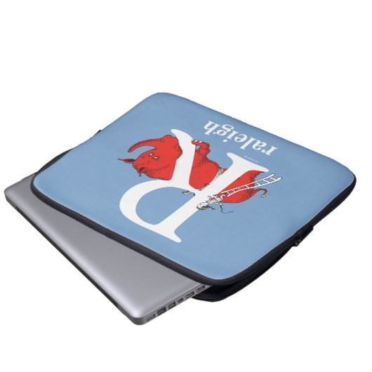 Dr. Seuss's ABC: Letter R - White Add Your Name Laptopschutzhülle (Vorne Knopf)