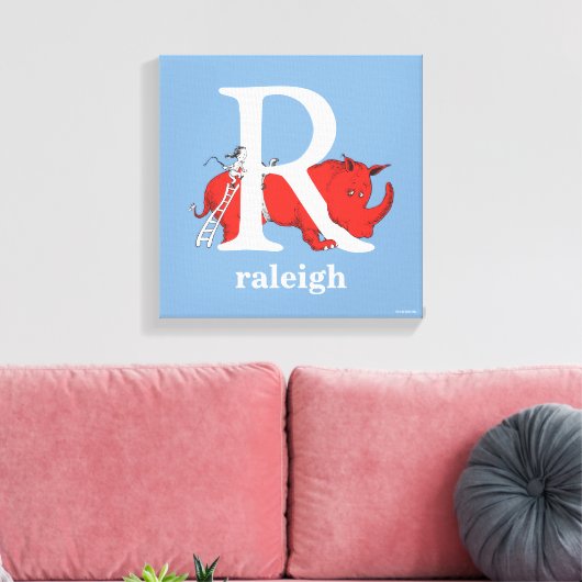 Dr. Seuss's ABC: Letter R - White Add Your Name Leinwanddruck (Insitu (Wohnzimmer))