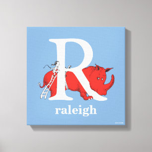 Dr. Seuss's ABC: Letter R - White Add Your Name Leinwanddruck