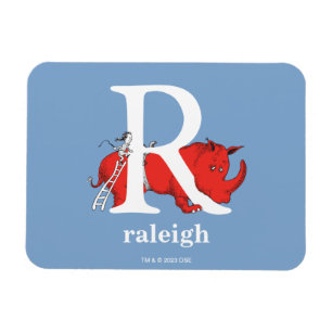 Dr. Seuss's ABC: Letter R - White Add Your Name Magnet