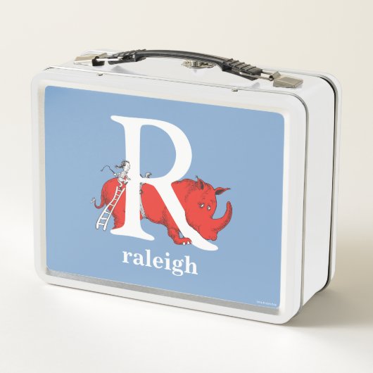 Dr. Seuss's ABC: Letter R - White Add Your Name Metall Brotdose (Rückseite)