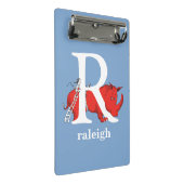 Dr. Seuss's ABC: Letter R - White Add Your Name Mini Klemmbrett (Schrägansicht)