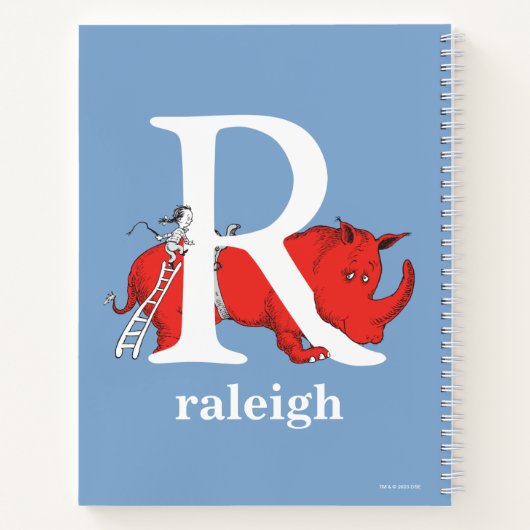 Dr. Seuss's ABC: Letter R - White Add Your Name Notizblock (Rückseite)