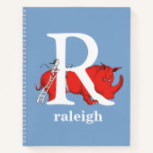 Dr. Seuss's ABC: Letter R - White Add Your Name Notizblock (Vorderseite)