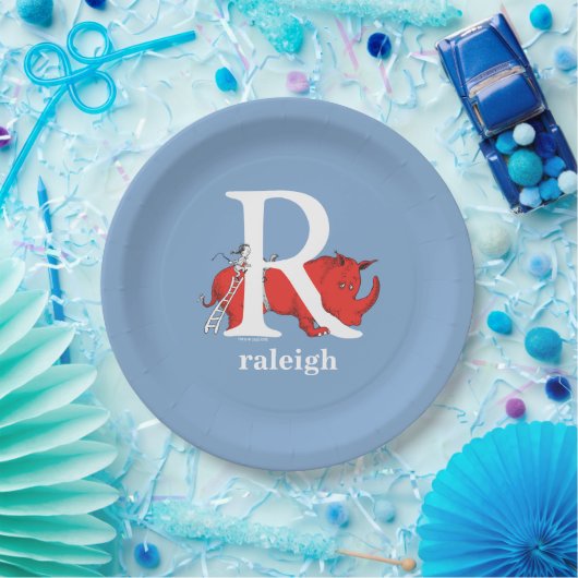 Dr. Seuss's ABC: Letter R - White Add Your Name Pappteller (Party)