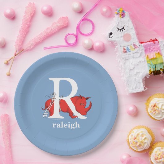 Dr. Seuss's ABC: Letter R - White Add Your Name Pappteller (Party)