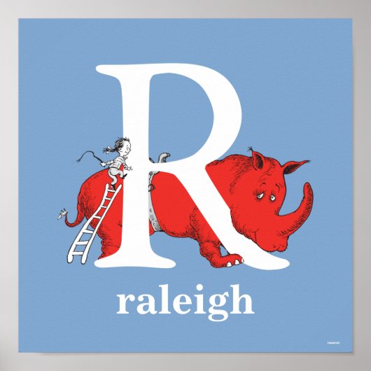 Dr. Seuss's ABC: Letter R - White Add Your Name Poster (Vorne)