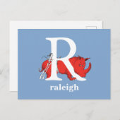 Dr. Seuss's ABC: Letter R - White Add Your Name Postkarte (Vorne/Hinten)
