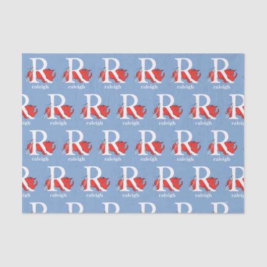 Dr. Seuss's ABC: Letter R - White Add Your Name Seidenpapier (Vorderseite)