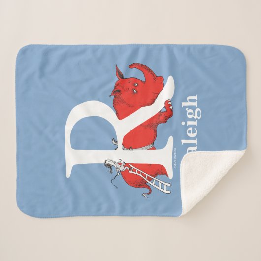 Dr. Seuss's ABC: Letter R - White Add Your Name Sherpadecke (Vorderseite (Horizontal))