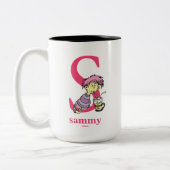 Dr. Seuss's ABC: Letter S - Pink | Name hinzufügen Zweifarbige Tasse (Links)