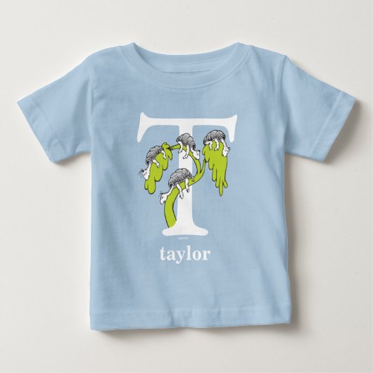 Dr. Seuss's ABC: Letter T - White | Name hinzufüge Baby T-shirt (Vorderseite)