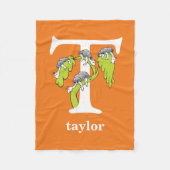 Dr. Seuss's ABC: Letter T - White | Name hinzufüge Fleecedecke (Vorderseite)