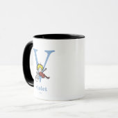 Dr. Seuss's ABC: Letter V - Blue | Name hinzufügen Tasse (Vorderseite Links)