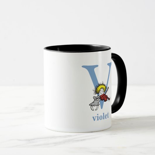 Dr. Seuss's ABC: Letter V - Blue | Name hinzufügen Tasse (VorderseiteRechts)