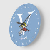 Dr. Seuss's ABC: Letter V - White | Add Your Name Große Wanduhr (Winkel)