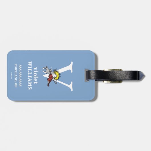 Dr. Seuss's ABC: Letter V - White | Name hinzufüge Gepäckanhänger (Rückseite horizontal)