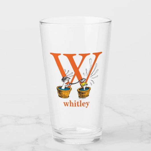 Dr. Seuss's ABC: Letter W - Orange | Name hinzufüg Glas (Vorderseite)