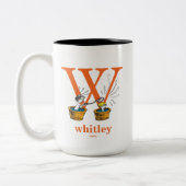 Dr. Seuss's ABC: Letter W - Orange | Name hinzufüg Zweifarbige Tasse (Links)