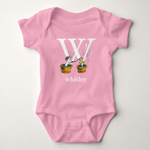 Dr. Seuss's ABC: Letter W - White   Name hinzufüge Baby Strampler