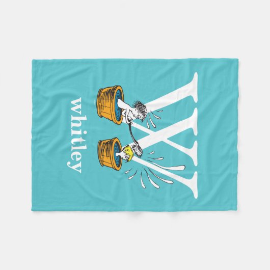 Dr. Seuss's ABC: Letter W - White | Name hinzufüge Fleecedecke (Vorderseite (Horizontal))