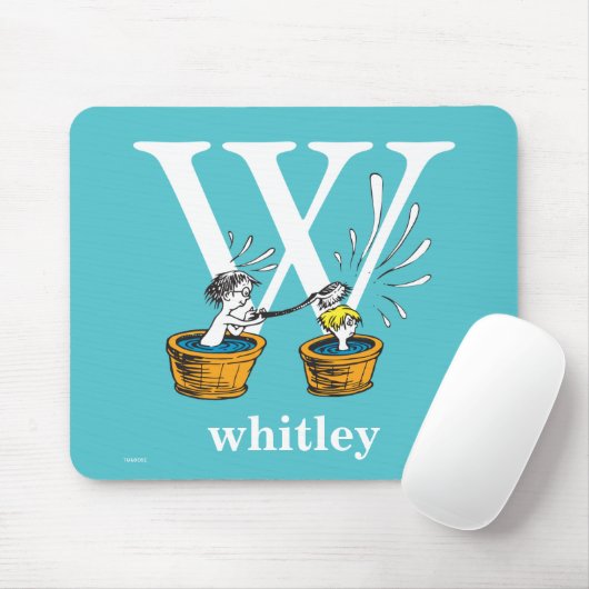 Dr. Seuss's ABC: Letter W - White | Name hinzufüge Mousepad (Mit Mouse)