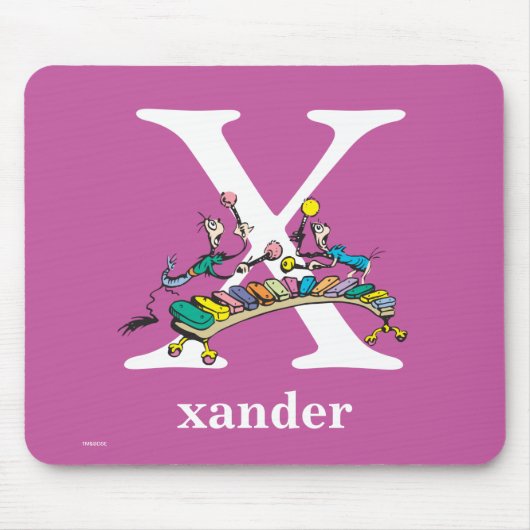 Dr. Seuss's ABC: Letter X - White | Name hinzufüge Mousepad (Vorne)