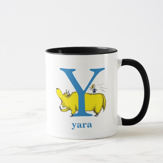Dr. Seuss's ABC: Letter Y - Blue | Name hinzufügen Tasse (Rechts)