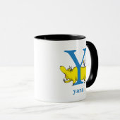 Dr. Seuss's ABC: Letter Y - Blue | Name hinzufügen Tasse (VorderseiteRechts)