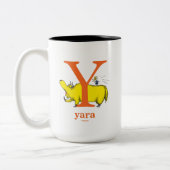 Dr. Seuss's ABC: Letter Y - Orange | Name hinzufüg Zweifarbige Tasse (Links)