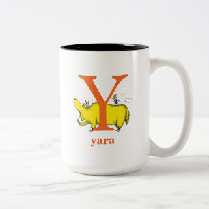 Dr. Seuss's ABC: Letter Y - Orange Name hinzufüg Zweifarbige Tasse