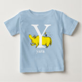 Dr. Seuss's ABC: Letter Y - White Add Your Name Baby T-shirt (Vorderseite)