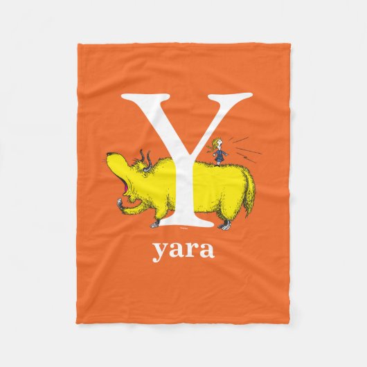 Dr. Seuss's ABC: Letter Y - White | Add Your Name Fleecedecke (Vorderseite)