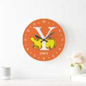Dr. Seuss's ABC: Letter Y - White Add Your Name Große Wanduhr (Zuhause)