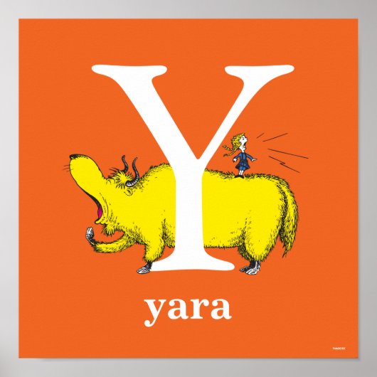 Dr. Seuss's ABC: Letter Y - White Add Your Name Poster (Vorne)