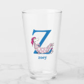 Dr. Seuss's ABC: Letter Z - Blue | Name hinzufügen Glas (Vorderseite)