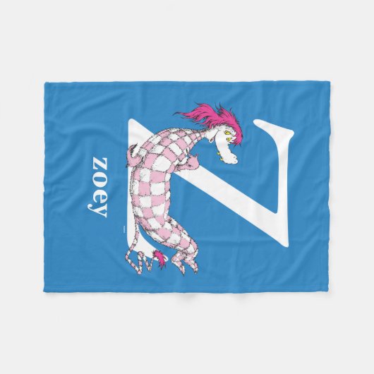 Dr. Seuss's ABC: Letter Z - White | Name hinzufüge Fleecedecke (Vorderseite (Horizontal))