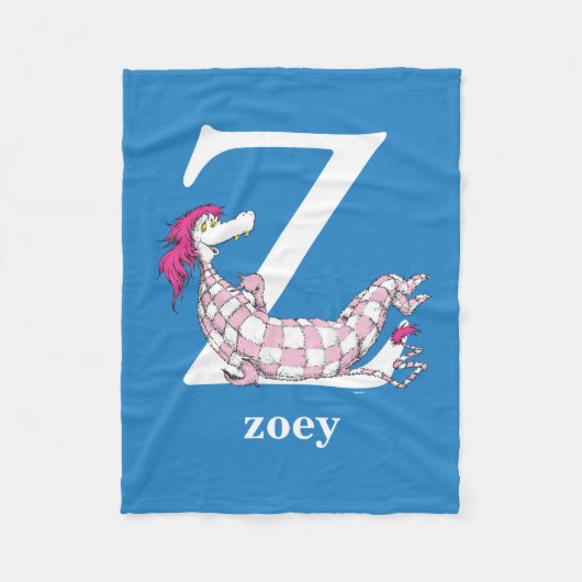 Dr. Seuss's ABC: Letter Z - White | Name hinzufüge Fleecedecke (Vorderseite)