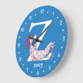 Dr. Seuss's ABC: Letter Z - White | Name hinzufüge Große Wanduhr (Winkel)