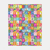 Dr. Seuss's ABC-Muster für farbenfrohe Blockbuchst Fleecedecke (Vorderseite)